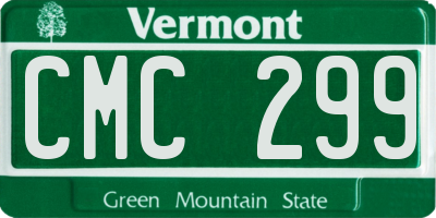 VT license plate CMC299