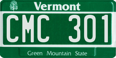 VT license plate CMC301
