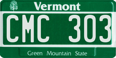 VT license plate CMC303