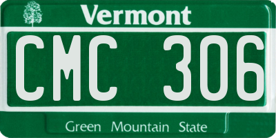 VT license plate CMC306