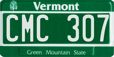 VT license plate CMC307
