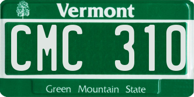 VT license plate CMC310