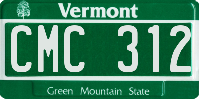 VT license plate CMC312
