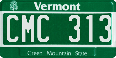 VT license plate CMC313