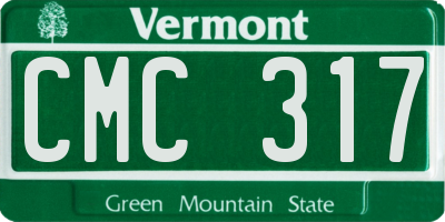 VT license plate CMC317