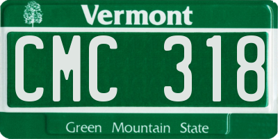 VT license plate CMC318