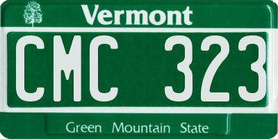 VT license plate CMC323