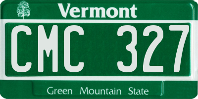 VT license plate CMC327