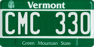 VT license plate CMC330
