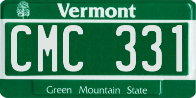 VT license plate CMC331