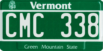 VT license plate CMC338