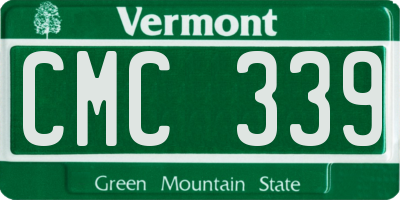 VT license plate CMC339