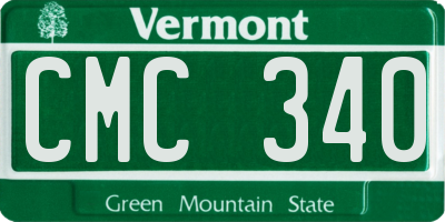 VT license plate CMC340