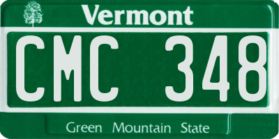 VT license plate CMC348
