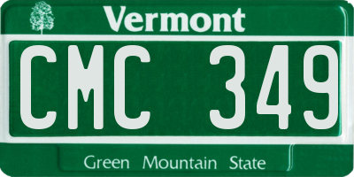 VT license plate CMC349