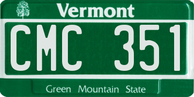 VT license plate CMC351