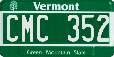 VT license plate CMC352