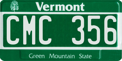 VT license plate CMC356