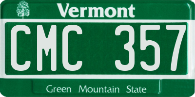 VT license plate CMC357