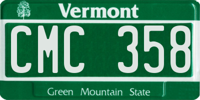 VT license plate CMC358