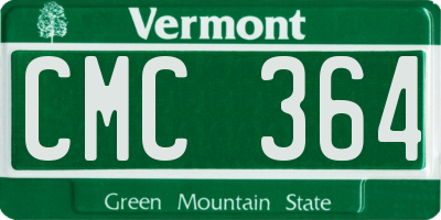 VT license plate CMC364