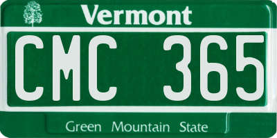 VT license plate CMC365