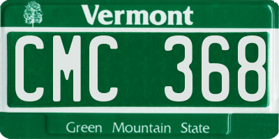VT license plate CMC368