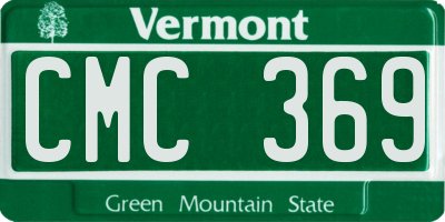 VT license plate CMC369