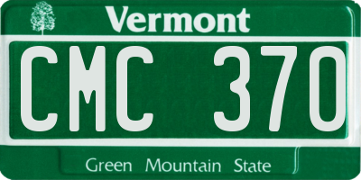 VT license plate CMC370
