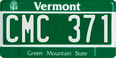 VT license plate CMC371