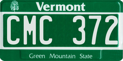 VT license plate CMC372