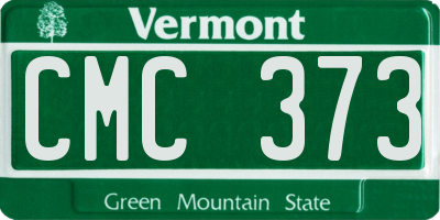 VT license plate CMC373