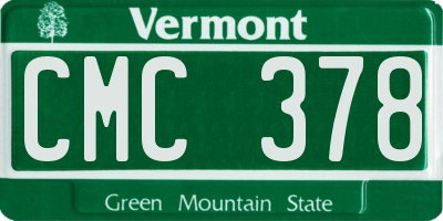 VT license plate CMC378