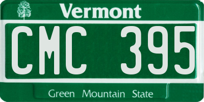 VT license plate CMC395
