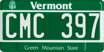 VT license plate CMC397