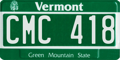 VT license plate CMC418
