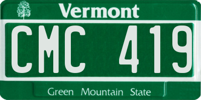 VT license plate CMC419