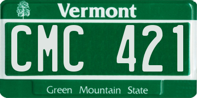 VT license plate CMC421