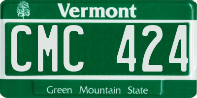VT license plate CMC424