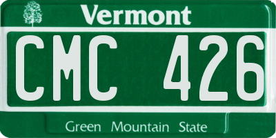 VT license plate CMC426
