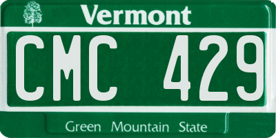 VT license plate CMC429