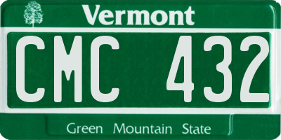 VT license plate CMC432