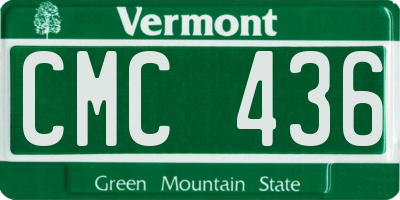 VT license plate CMC436