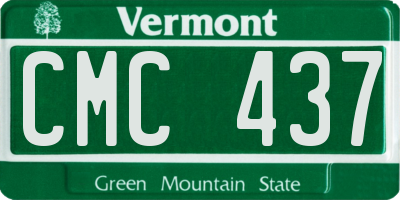 VT license plate CMC437
