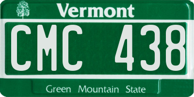 VT license plate CMC438