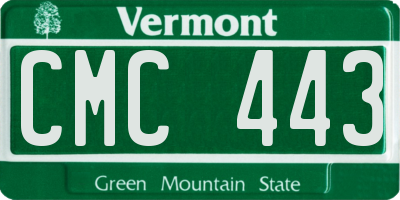 VT license plate CMC443