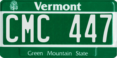 VT license plate CMC447