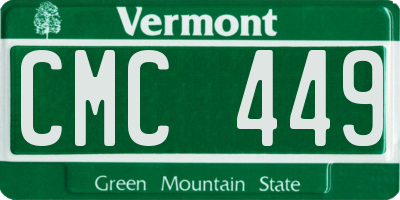 VT license plate CMC449