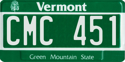 VT license plate CMC451