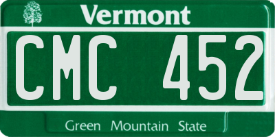 VT license plate CMC452